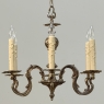 Antique French Louis XV Brass Chandelier