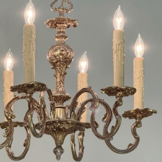 Antique French Louis XV Brass Chandelier