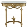 19th Century French Louis XVI Giltwood Console with Carrara Marble