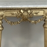 19th Century French Louis XVI Giltwood Console with Carrara Marble