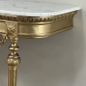 19th Century French Louis XVI Giltwood Console with Carrara Marble
