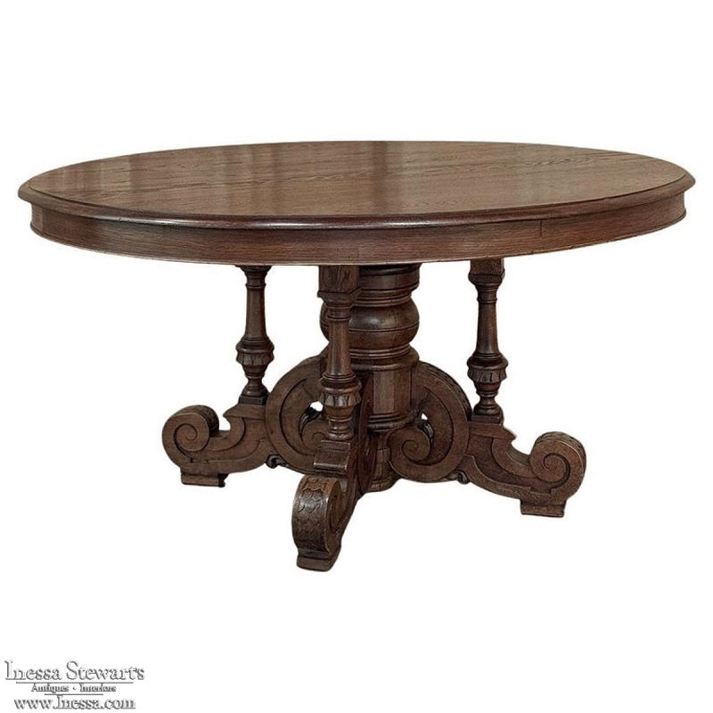 19th Century French Napoleon III Period Grand Oval Center Table