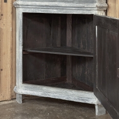18th Century Swedish Neoclassical Painted Corner Vitrine ~ Curio Cabinet