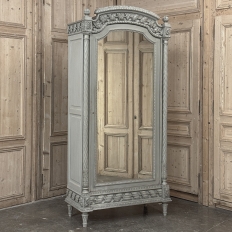 19th Century French Louis XVI Painted Armoire
