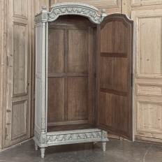 19th Century French Louis XVI Painted Armoire