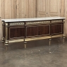 Grand Antique French Louis XVI Mahogany Marble Top Buffet a l'Etrusque