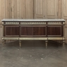 Grand Antique French Louis XVI Mahogany Marble Top Buffet a l'Etrusque