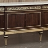 Grand Antique French Louis XVI Mahogany Marble Top Buffet a l'Etrusque