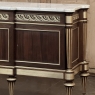 Grand Antique French Louis XVI Mahogany Marble Top Buffet a l'Etrusque