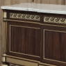 Grand Antique French Louis XVI Mahogany Marble Top Buffet a l'Etrusque