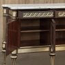 Grand Antique French Louis XVI Mahogany Marble Top Buffet a l'Etrusque