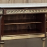 Grand Antique French Louis XVI Mahogany Marble Top Buffet a l'Etrusque