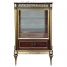 Antique French Louis XVI Mahogany Vitrine with Carrara Marble