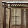 Antique French Louis XVI Mahogany Vitrine with Carrara Marble