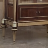Antique French Louis XVI Mahogany Vitrine with Carrara Marble