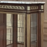 Antique French Louis XVI Mahogany Vitrine with Carrara Marble