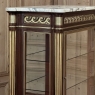 Antique French Louis XVI Mahogany Vitrine with Carrara Marble