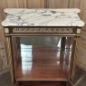 Antique French Louis XVI Mahogany Vitrine with Carrara Marble