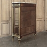 Antique French Louis XVI Mahogany Vitrine with Carrara Marble