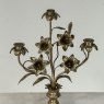 Pair Napoleon III Period Bronze Floral Candelabra