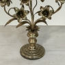 Pair Napoleon III Period Bronze Floral Candelabra
