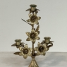 Pair Napoleon III Period Bronze Floral Candelabra