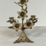 Pair Napoleon III Period Bronze Floral Candelabra