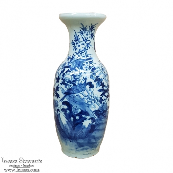 19th Century Chinese Blue & White Vase