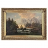 19th Century Framed Oil Painting on Canvas by R. Waldau