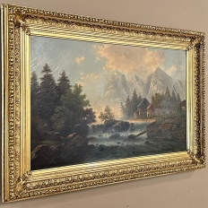 19th Century Framed Oil Painting on Canvas by R. Waldau