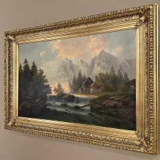 19th Century Framed Oil Painting on Canvas by R. Waldau
