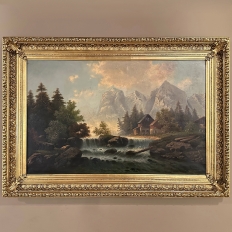 19th Century Framed Oil Painting on Canvas by R. Waldau