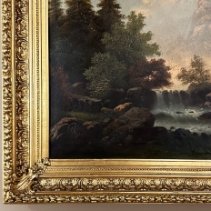 19th Century Framed Oil Painting on Canvas by R. Waldau