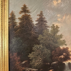 19th Century Framed Oil Painting on Canvas by R. Waldau