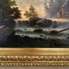19th Century Framed Oil Painting on Canvas by R. Waldau
