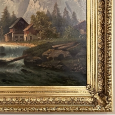 19th Century Framed Oil Painting on Canvas by R. Waldau