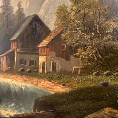 19th Century Framed Oil Painting on Canvas by R. Waldau
