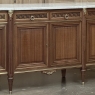 Antique French Louis XVI Mahogany Buffet with Carrara Marble