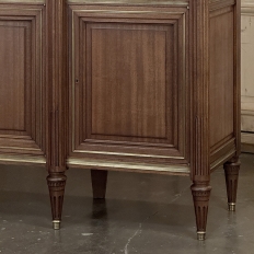 Antique French Louis XVI Mahogany Buffet with Carrara Marble