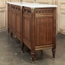 Antique French Louis XVI Mahogany Buffet with Carrara Marble