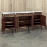 Antique French Louis XVI Mahogany Buffet with Carrara Marble