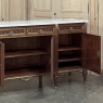 Antique French Louis XVI Mahogany Buffet with Carrara Marble