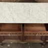 Antique French Louis XVI Mahogany Buffet with Carrara Marble