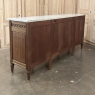 Antique French Louis XVI Mahogany Buffet with Carrara Marble