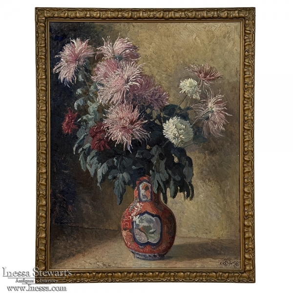 Antique Framed Oil Painting on Panel by Joseph Couture (1890-1965)