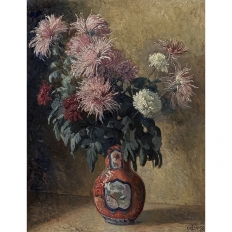 Antique Framed Oil Painting on Panel by Joseph Couture (1890-1965)