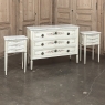 French Louis XVI Painted Commode with Carrara Marble