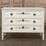 French Louis XVI Painted Commode with Carrara Marble