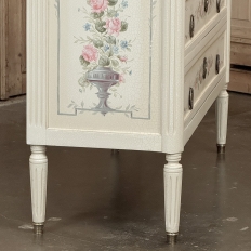 French Louis XVI Painted Commode with Carrara Marble
