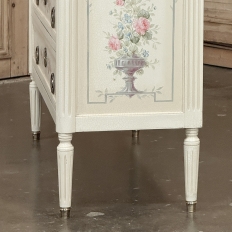 French Louis XVI Painted Commode with Carrara Marble